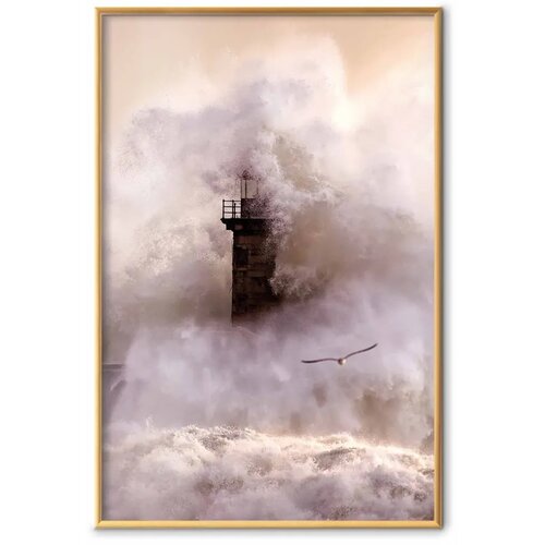  Plakat - Storm 40x60 Zlatni okvir Slike