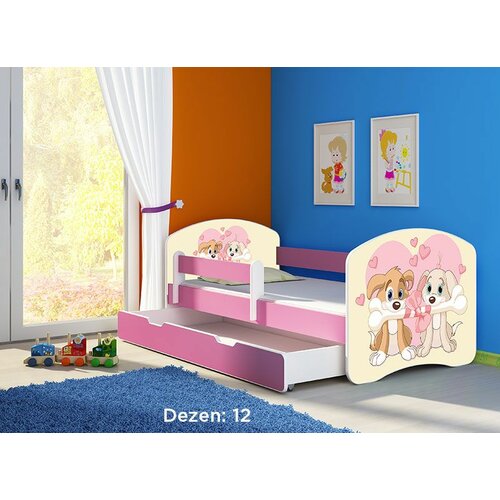 ACMA dečiji krevet ii 180x80 f + dušek 6 cm pink 12 Cene