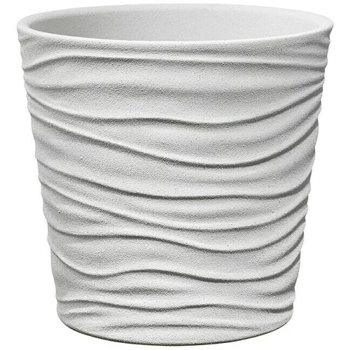 Soendgen Keramik Okrugla tegla za biljke (Vanjska dimenzija (ø x V): 10 x 8 cm, Bijele boje, Keramika, Mat)