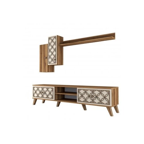 Hanah home tv polica class s walnut cream Slike
