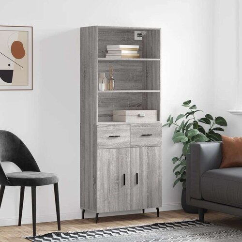  Visoka komoda siva sonome 69 5x34x180 cm od konstruiranog drva Cijene