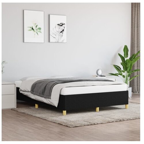  Za krevet crni 140 x 190 cm od tkanine Cene