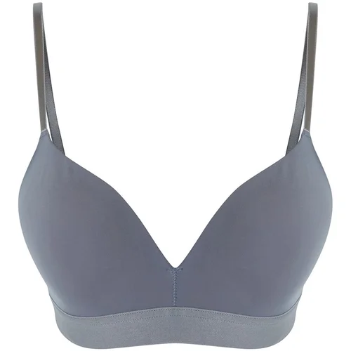 Trendyol Gray Micro Rope Strap Non-wired Covered Knitted Bra