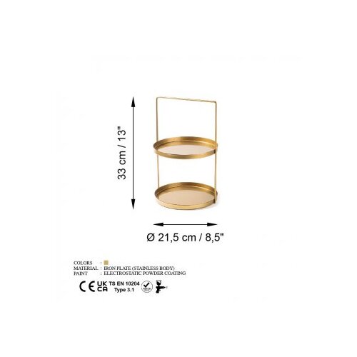 Wallxpert stona dekoracija Tılos b gold Slike