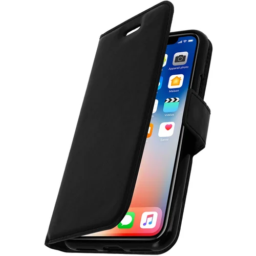 AVIZAR Ovitek s stojalom za iPhone X / XS Wallet Folio - črn, (20526860)