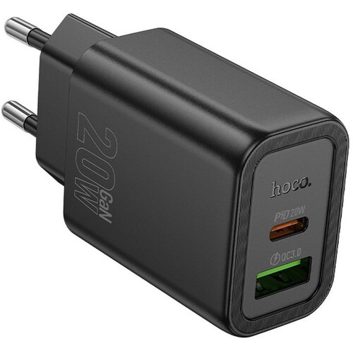  HOCO zidni punjac USB A + Type C PD QC3.0 3A 20W N61 crni Cene