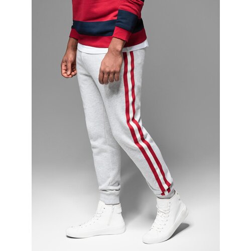 Ombre Men&amp;#039;s structured knit sweatpants - graphite Slike