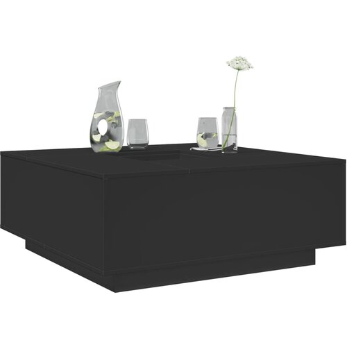 VidaXL Klubska mizica črno 100x100x40 cm inženirski les Slike