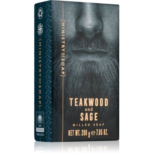 The Somerset Toiletry Co. Ministry of Soap Woodsman Soaps sapun za mu&amp;scaron;karce Teakwood &amp;amp; Sage 200 g Slike