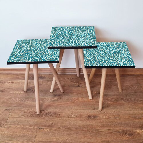 Hanah home set klub stočića 3Shp382, 3 komada, Crna Cene