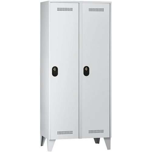 Wolf Garderobna omara, višina predelka 1700 mm, VxŠxG 1850 x 800 x 500 mm, širina razdelka 400 mm, barva korpusa / vrat svetlo siva / svetlo siva Cene