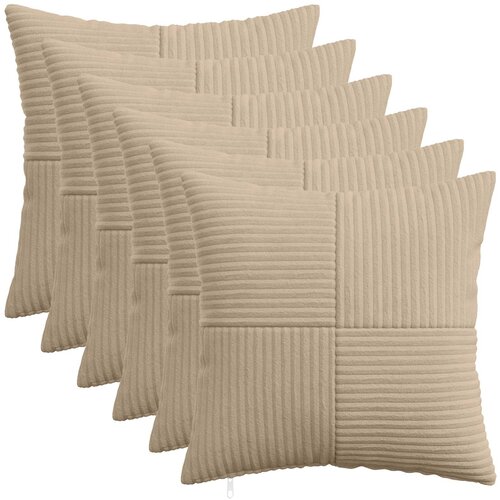  Presvlaka za jastuk 6 pcs ALMELO Sivosmeđa 30 x 30 cm Kord Cene