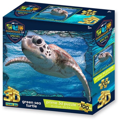 Puzzle 3D - Zelena morska kornjača 100 kom 31x23cm animal planet Cijene