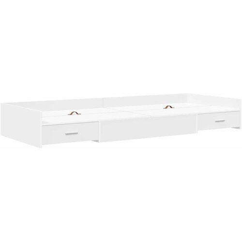  Krevetna konstrukcija Bijelo 75 x 190 cm Konstruirano drvo Slike