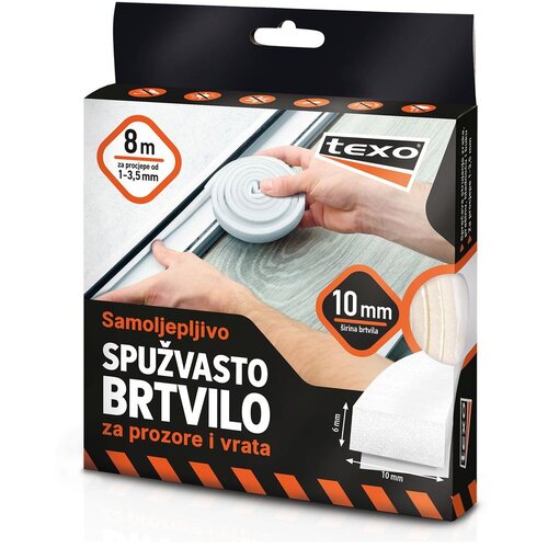 Texo Traka za brtvljenje SPUŽVASTO 8MX10MM BIJELO Cijene