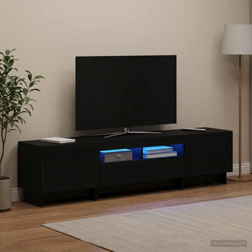  5-dijelni LED TV ormarić Crna Konstruirano drvo 81 x 35 x 43 cm Slike