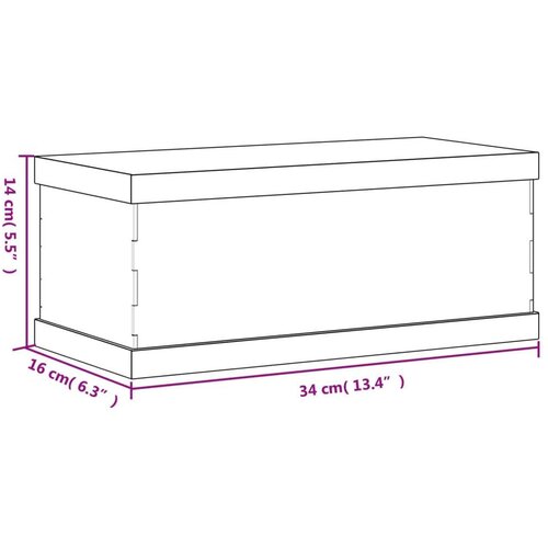  Kutija za izlaganje prozirna 34 x 16 x 14 cm akrilna Slike