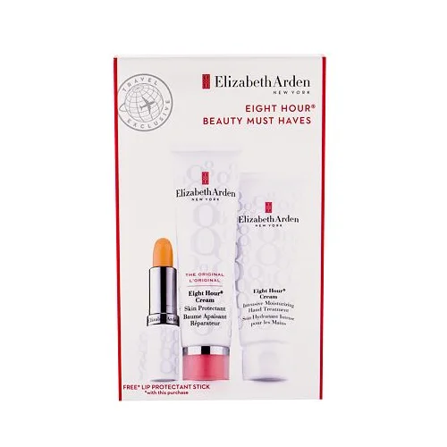 Elizabeth Arden eight Hour® Cream Skin Protectant darilni set zaščitna nega 50 ml + vlažilna krema za roke 75 ml +vlažilna nega za ustnice SPF15 3,7 g za ženske