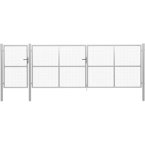  Vrtna vrata Čelik 500x150 cm Srebrna Cijene