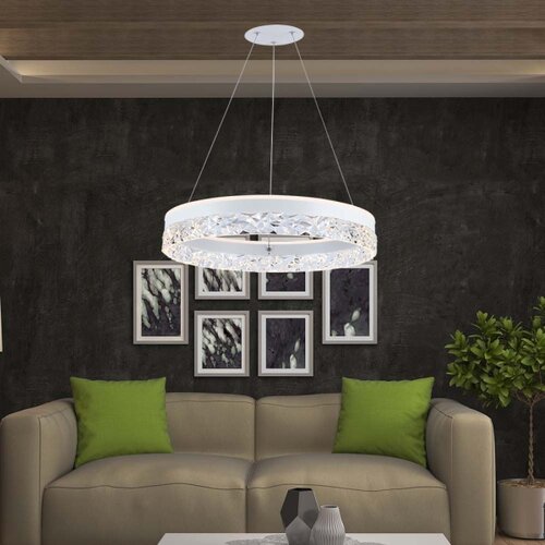  LED luster na sajli LED/25W/230V 3000K prečnik 50 cm bela Slike