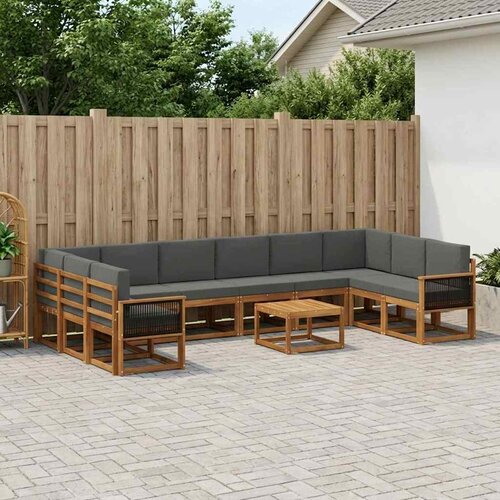  Set vanjskih sofa 11 kom. Prirodna i antracit Cijene