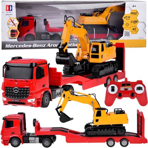  Set daljinskog upravljača Mercedes kamion + prikolica bager mjerilo 1:26 RC0693 Slike