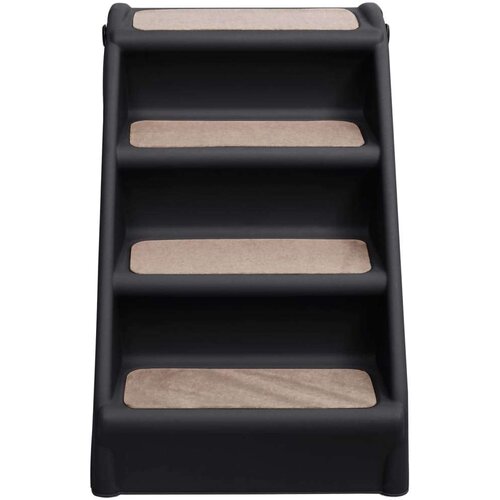 VidaXL Zložljive stopnice za pse črne 62x40x49,5 cm Slike
