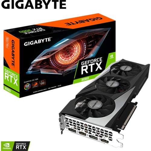 grafična kartica gigabyte geforce rtx 3060 gaming oc 12G, 12GB GDDR6, pci-e 4.0 Slike