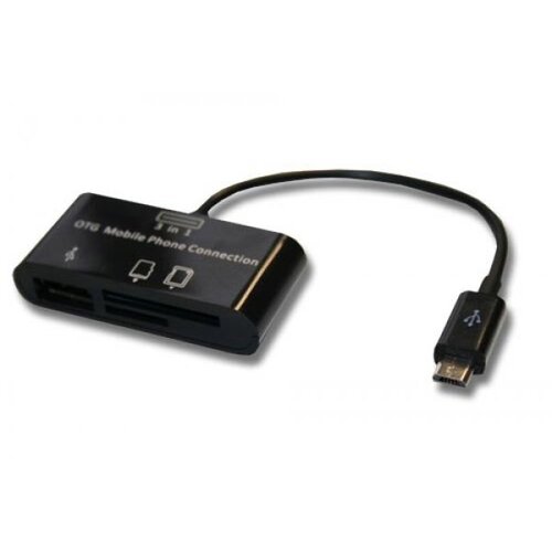 VHBW USB OTG kabel za pametne telefone s čitalnikom kartic, MicroUSB Slike