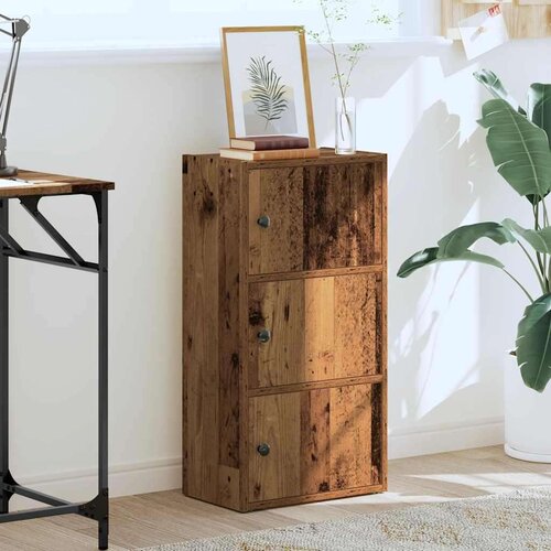 VidaXL Regal za knjige boja starog drva 40x24x77 cm konstruirano drvo Slike