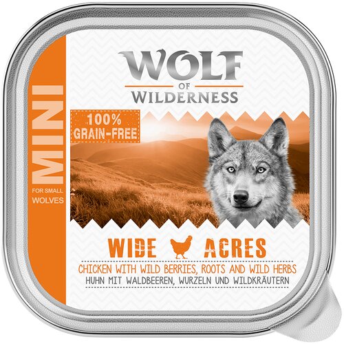 Wolf of Wilderness Adult 6 x 150 g - pladnji - Wide Acres - pi&amp;scaron;čanec Slike