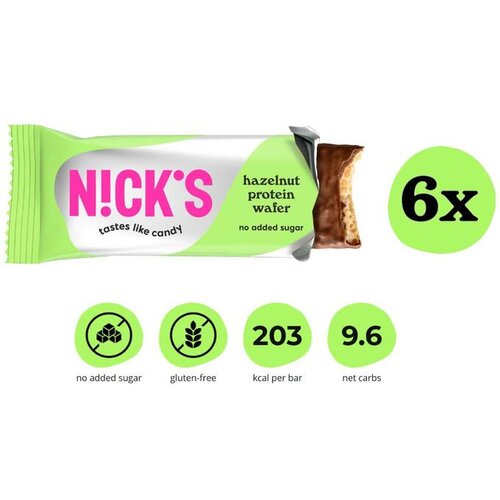 Nicks beljakovinska napolitanka Hazelnut 6 x 40g Cene