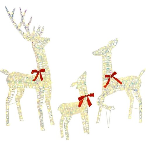  Obitelj jelena 3 pcs Topla bijela 128 cm PET Slike