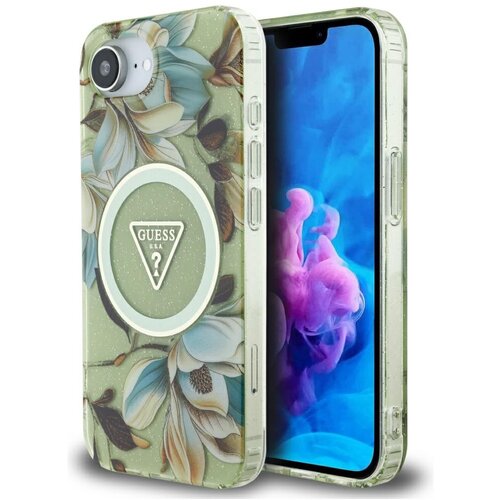 Guess OVITEK IML KOVINSKI Z BLEŠČICAMI ZA IPHONE 16E ZA MAGSAFE ROŽE TRIKOTNIK, (5000014083) Cene