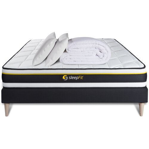 SLEEPFIT Celoten paket za posteljo - Vzmetnica 140x200 cm + Vzmetni boksi z letvami (komplet) + 2 vzglavnika + Prevleka - Soft, (21613421) Cene