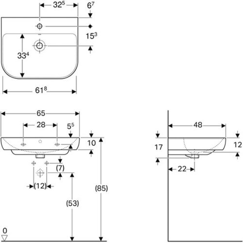 Geberit smyle 65 lavabo 500.230.01.1 Slike