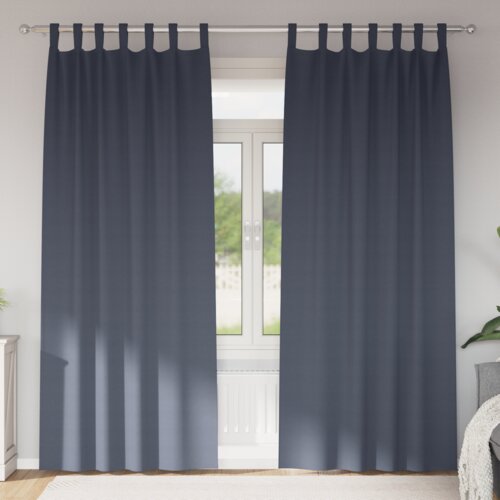 vidaXL Zavjese sa zavjesama 2 pcs Antracit 245 x 140 cm Poliester Cene