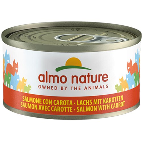 Almo Nature 6 x 70 g - Losos &amp;amp; korenje v želeju Slike