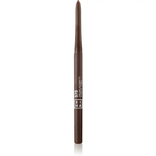 3INA The 24H Automatic Eyebrow Pencil olovka za obrve vodootporna nijansa 579 Dark brown 0,28 g
