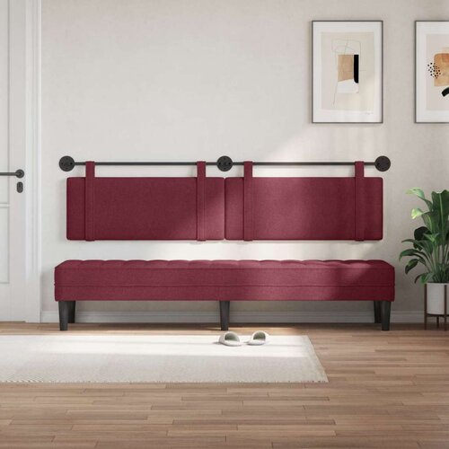  Držeće uzglavlje Zidne Vinska crvena 210 x 55 x 5 cm tkanina - boja crnog vina 200 cm bez LED svjetla Slike
