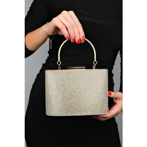 LuviShoes REYES Women's Gold Stone Handbag Cene