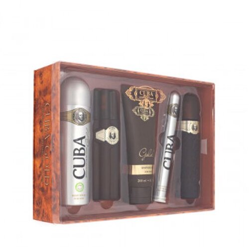 Cuba Gold Mu&scaron;ki Poklon Set: EDT 100 ml + EDT 35 ml + AS 100 ml + DEO VAPO 200 ml + SG 200 ml Cijene