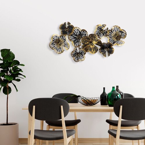 Wallity Zidna dekoracija Shouguang, 104x70x10 cm, Crna i zlatna boja Cene
