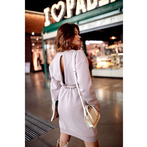 Fasardi Warm dress with a cappuccino cut-out on the back Slike