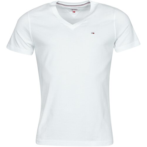 Tommy Jeans Majice s kratkimi rokavi TJM ORIGINAL JERSEY TEE V NECK Bela Cene