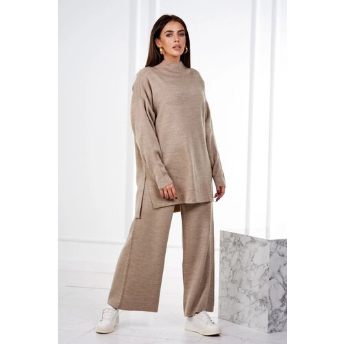 Nn 2-piece sweater set dark beige Slike