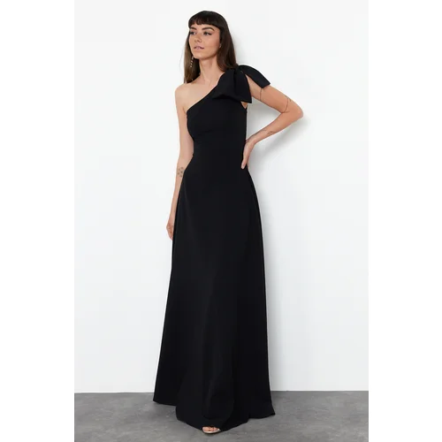 Trendyol Black A-Line Woven Evening Dress & Graduation Dress