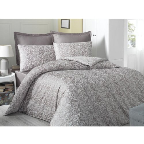 Colourful Cotton Satenska posteljina (200x220) Saten Cappucino Slike