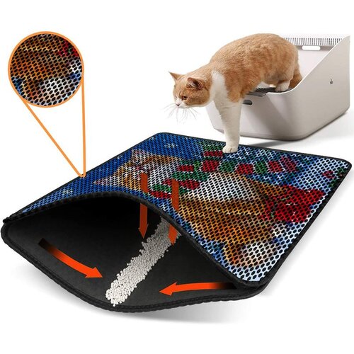 WALLXPERT Nrszn0176 multicolor cat litter mat Cene
