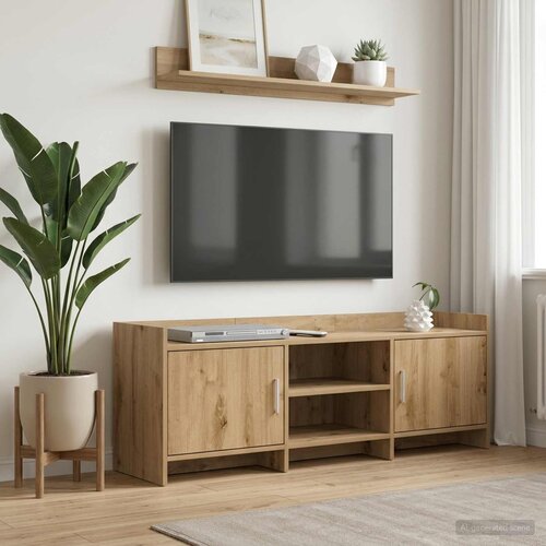 TV ormar 130 x 33 x 47 cm Hrast artisan Konstruirano drvo Cene